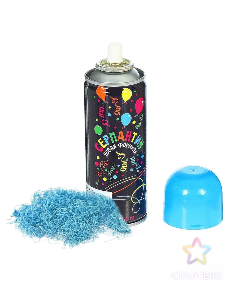 Спрей серпантин, 250 мл, цвет синий арт. СМЛ-103821-1-СМЛ0001056382 - рис. 1