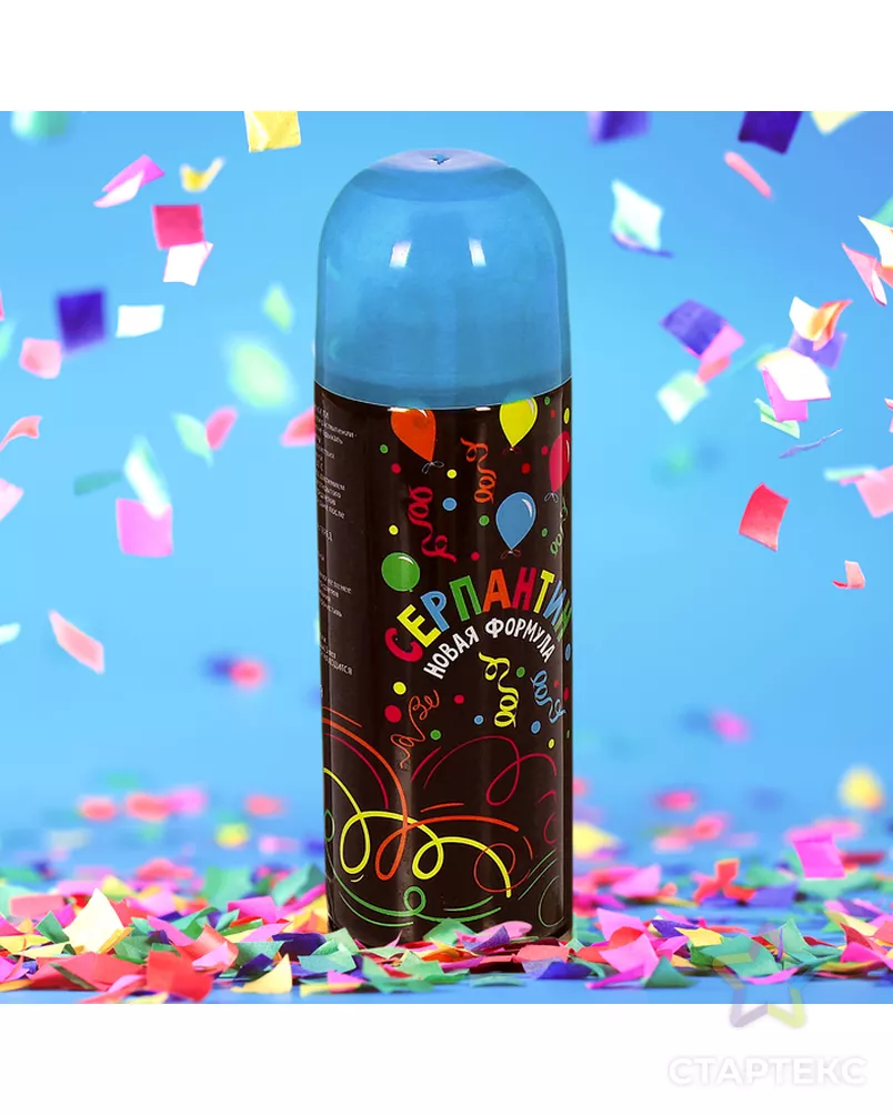 Спрей серпантин, 250 мл, цвет синий арт. СМЛ-103821-1-СМЛ0001056382 - рис. 2