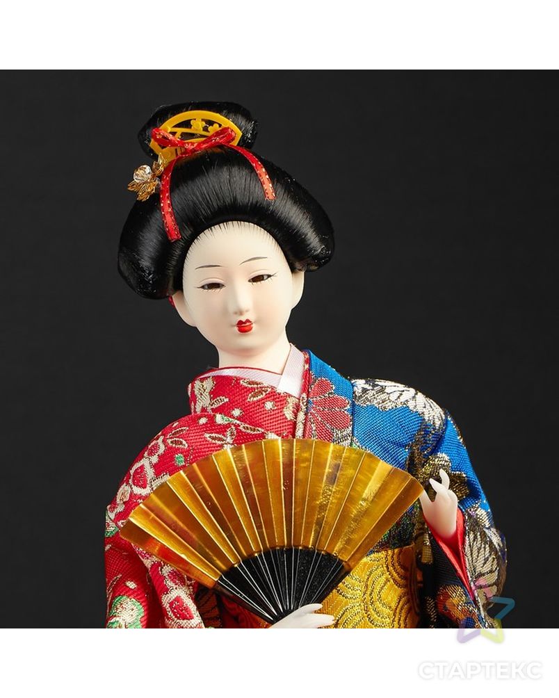 Кукла коллекционная "Гейша в шелковом кимоно с веером" арт. СМЛ-125169-1-СМЛ0001062523 6