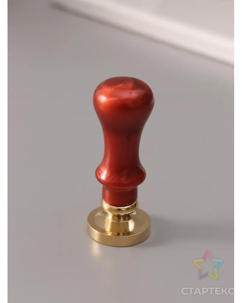 Печать для сургуча с пластиковой ручкой "Буква А на вензеле" 2,5х2,5х6,3 см арт. СМЛ-272618-1-СМЛ0010636984 - рис. 3