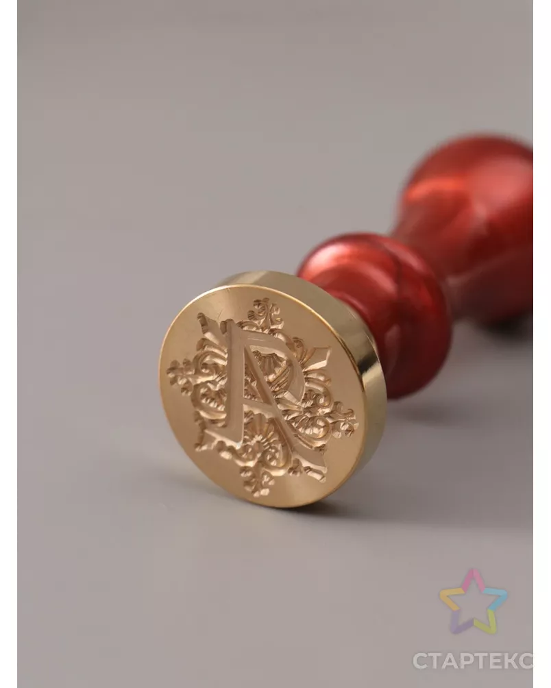 Печать для сургуча с пластиковой ручкой "Буква А на вензеле" 2,5х2,5х6,3 см арт. СМЛ-272618-1-СМЛ0010636984 - рис. 4