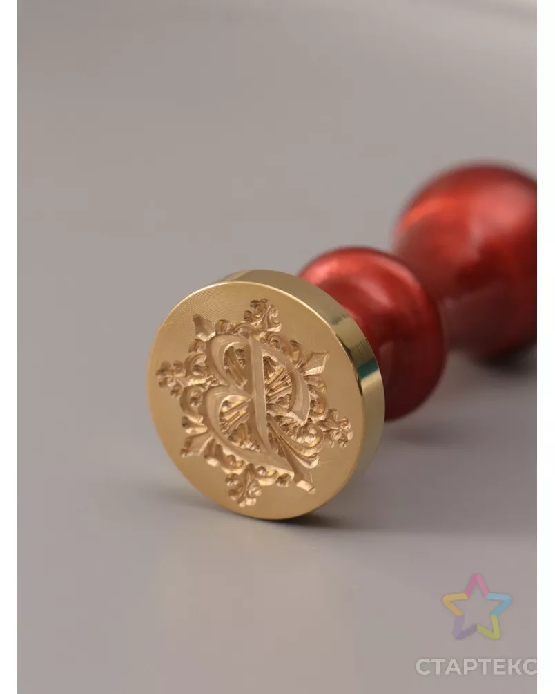 Печать для сургуча с пластиковой ручкой "Буква B на вензеле" 2,5х2,5х6,3 см арт. СМЛ-272619-1-СМЛ0010636985 - рис. 4