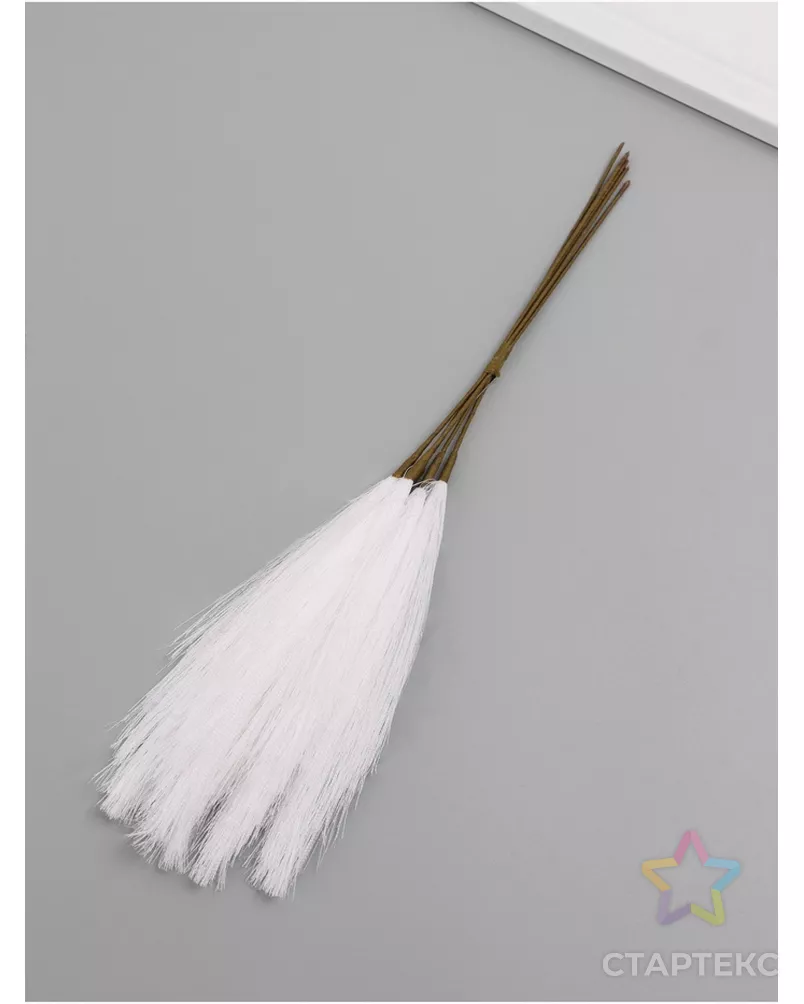 Искусственное растение для творчества "Ковыль" белый 29 см арт. СМЛ-270757-1-СМЛ0010705171 - рис. 2
