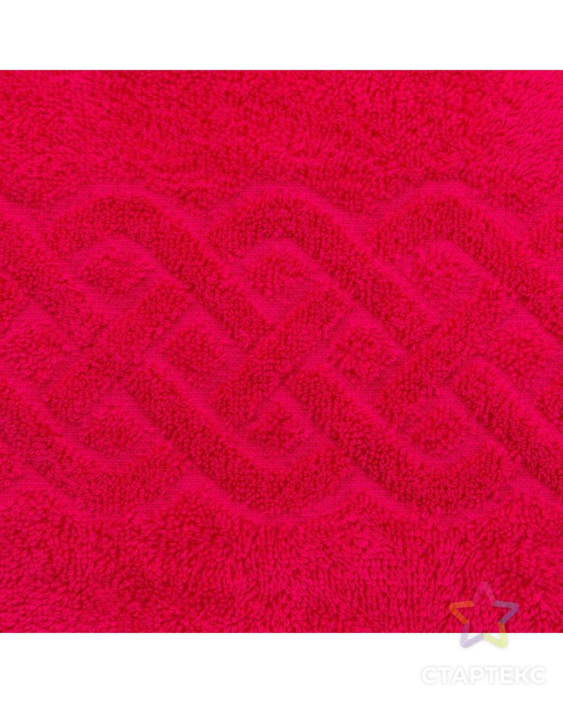 Полотенце махровое жаккард банное Plait, размер 70х130 см, 350 г/м2, цвет красный арт. СМЛ-19565-2-СМЛ0001077973 2