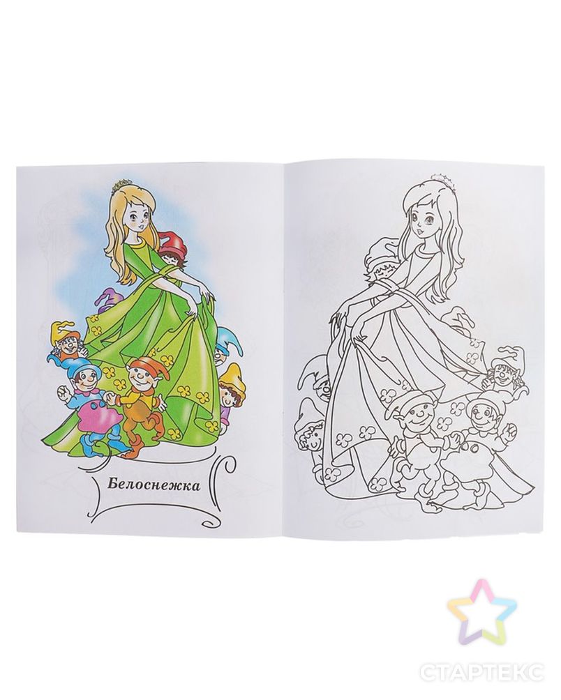 Раскраска для девочек «Семь любимых принцесс» арт. СМЛ-103645-1-СМЛ0001087845 2