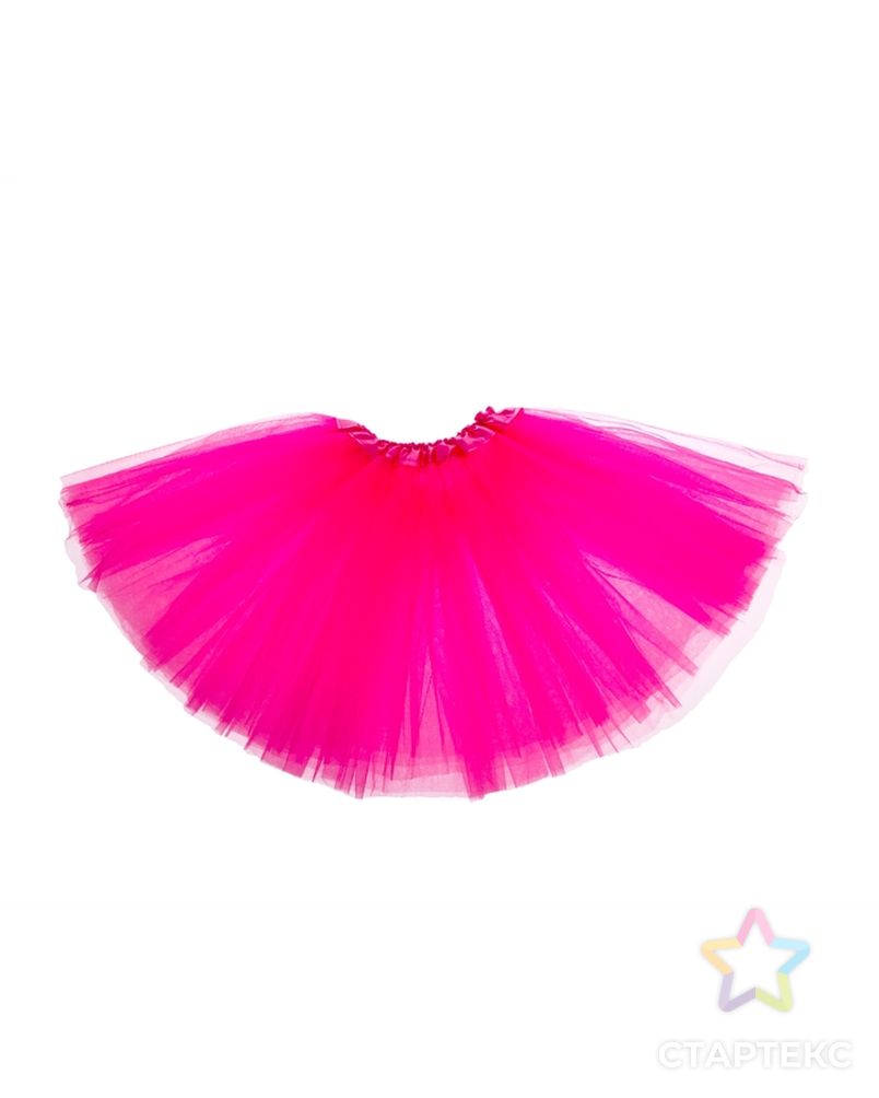 Карнавальная юбка 3-х слойная 4-6 лет, цвет розовый арт. СМЛ-103972-1-СМЛ0001089312