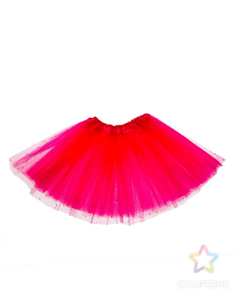 Карнавальная юбка, 3-х слойная, 4-6 лет, цвет розовый арт. СМЛ-103969-1-СМЛ0001089316