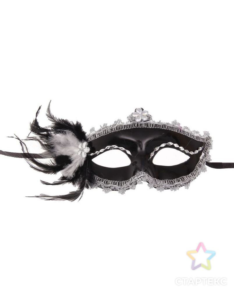 Карнавальная маска «Мгла», с перьями арт. СМЛ-104043-1-СМЛ0001102617 1