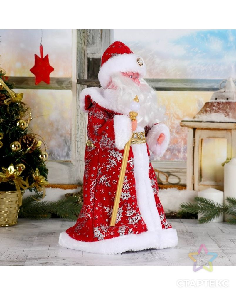 Дед Мороз, в красной шубе, с посохом арт. СМЛ-104188-1-СМЛ0001111419 4