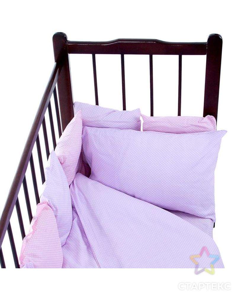 Комплект в кроватку 4 предмета "Мозаика", цвета сиреневый/розовый (арт. 10407) арт. СМЛ-22083-1-СМЛ1135402 2