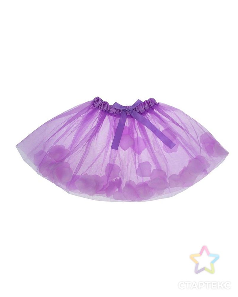 Карнавальная юбка, с лепестками роз, 4-6 лет, цвет фиолетовый арт. СМЛ-98205-1-СМЛ0001149586 1