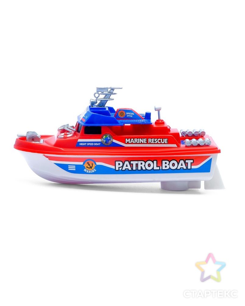 Катер «Патрульная лодка», работает от батареек, цвета МИКС. арт. СМЛ-119236-1-СМЛ0001157910 2