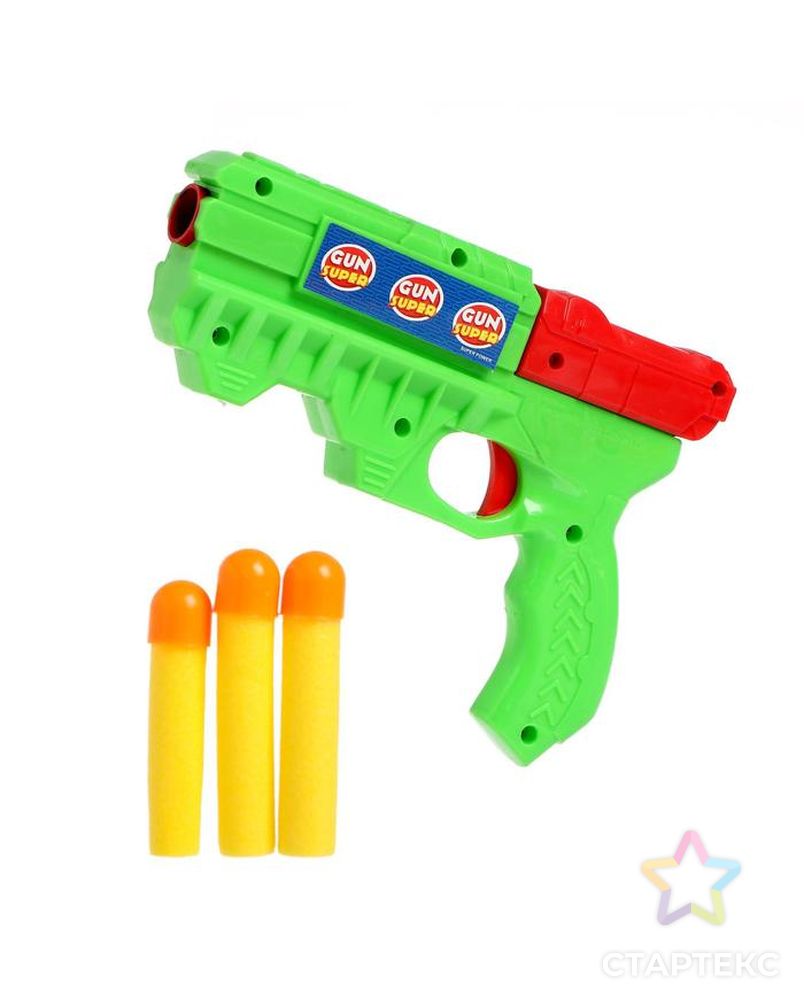 Пистолет «Бластер», стреляет мягкими пулями, цвета МИКС арт. СМЛ-41964-1-СМЛ0001172983 4