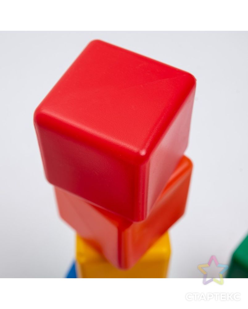 Набор цветных кубиков, 6 × 6 см, 12 штук арт. СМЛ-42085-1-СМЛ0001180367 4