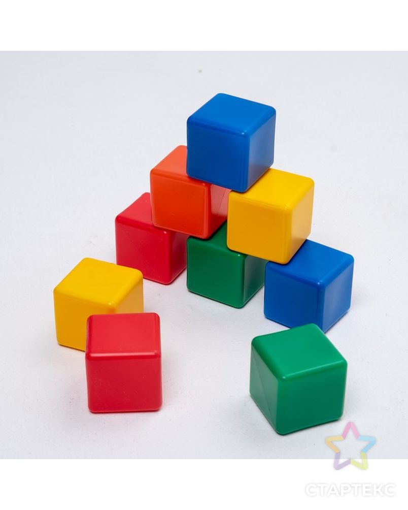 Набор цветных кубиков, 9 штук 6 х 6 см арт. СМЛ-104820-1-СМЛ0001180370 1