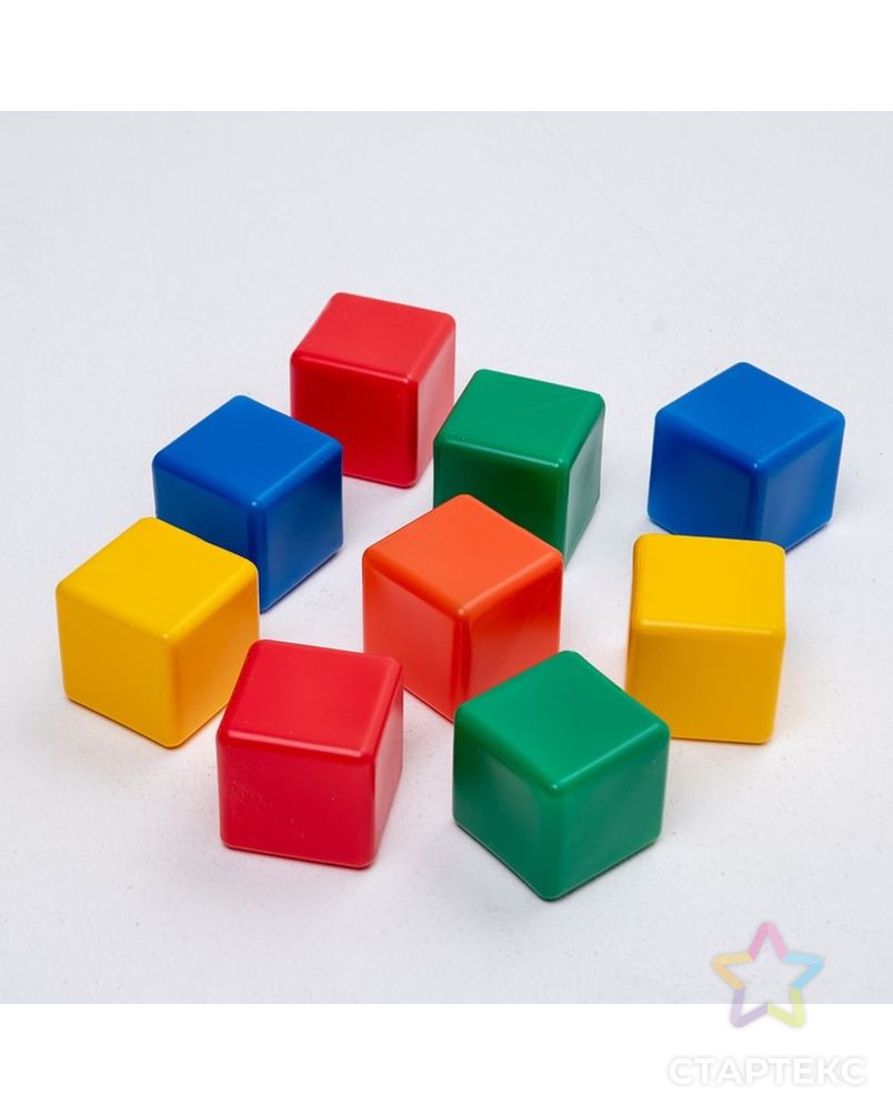 Набор цветных кубиков, 9 штук 6 х 6 см арт. СМЛ-104820-1-СМЛ0001180370 2