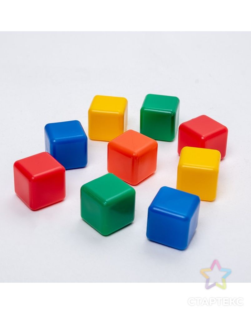 Набор цветных кубиков, 9 штук, 4 × 4 см арт. СМЛ-42086-1-СМЛ0001200600 2