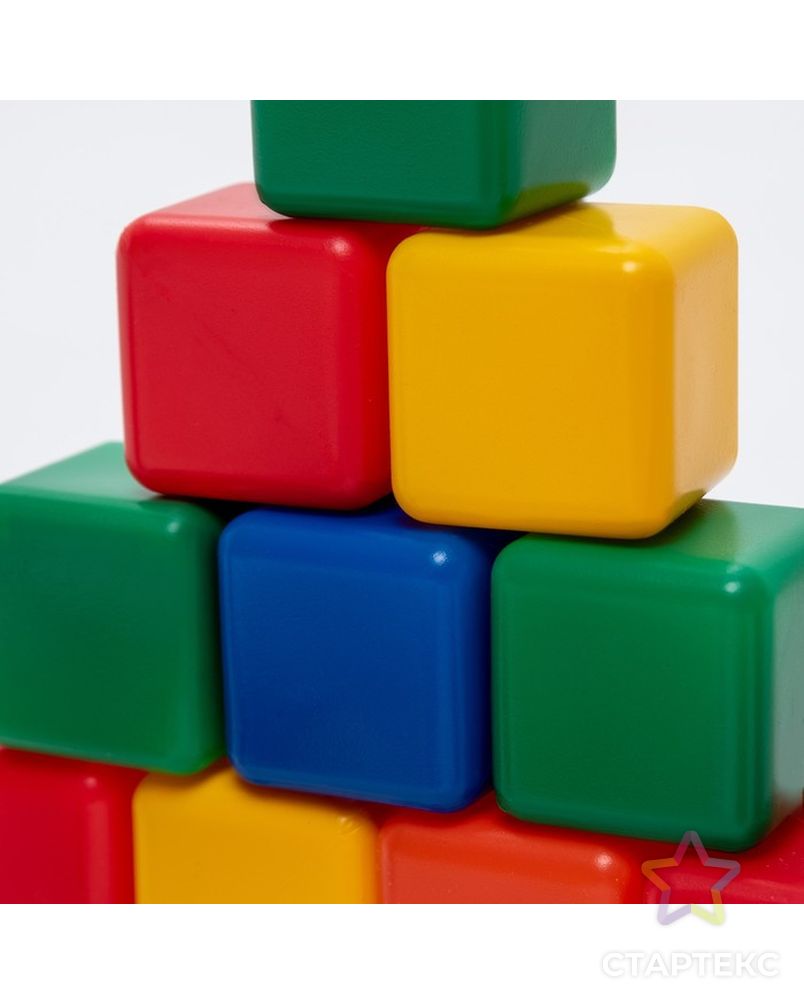 Набор цветных кубиков, 9 штук, 4 × 4 см арт. СМЛ-42086-1-СМЛ0001200600 5