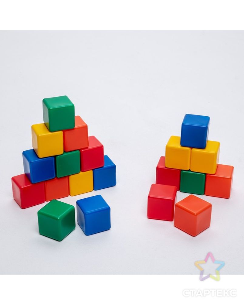 Набор цветных кубиков, 20 штук 6 х 6 см арт. СМЛ-41948-1-СМЛ0001200606 1