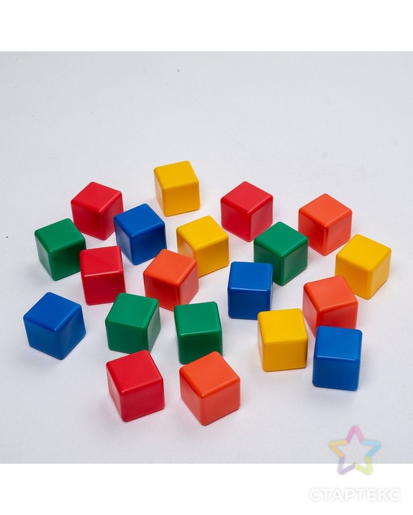 Набор цветных кубиков, 20 штук 6 х 6 см арт. СМЛ-41948-1-СМЛ0001200606 2