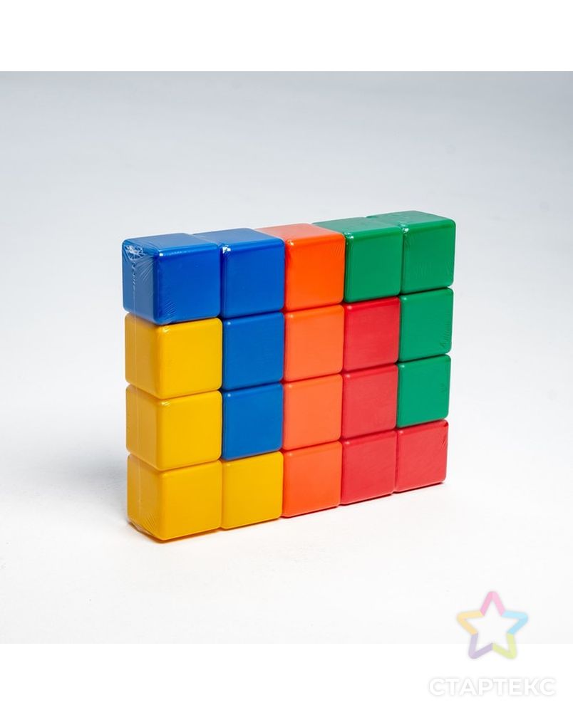 Набор цветных кубиков, 20 штук 6 х 6 см арт. СМЛ-41948-1-СМЛ0001200606 3
