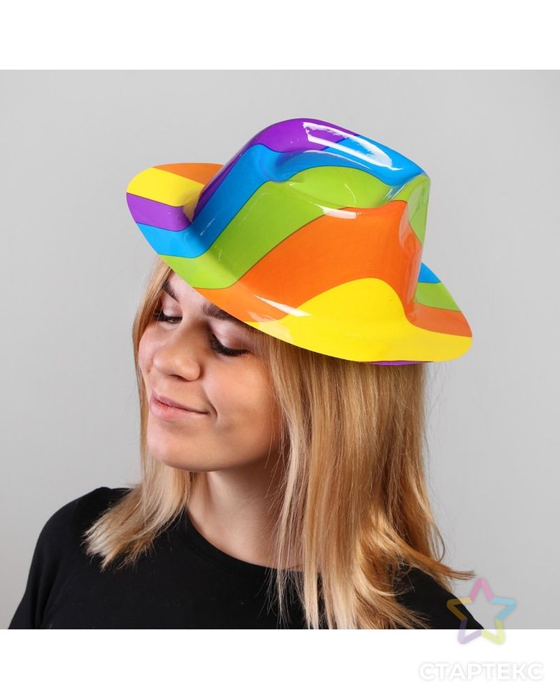 Карнавальная шляпа «Цветная» арт. СМЛ-120222-1-СМЛ0001202482
