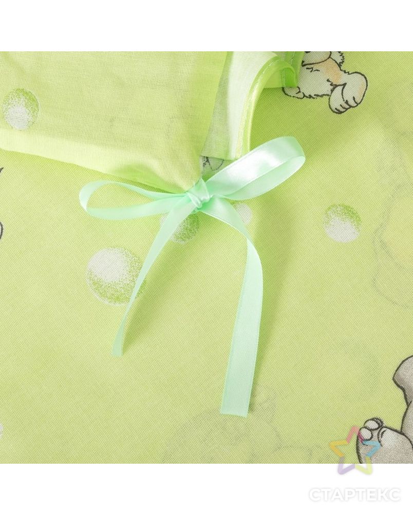 Комплект в кроватку "Слонята" (5 предметов), цвет зелёный (арт. 51/1) арт. СМЛ-22081-1-СМЛ1208644