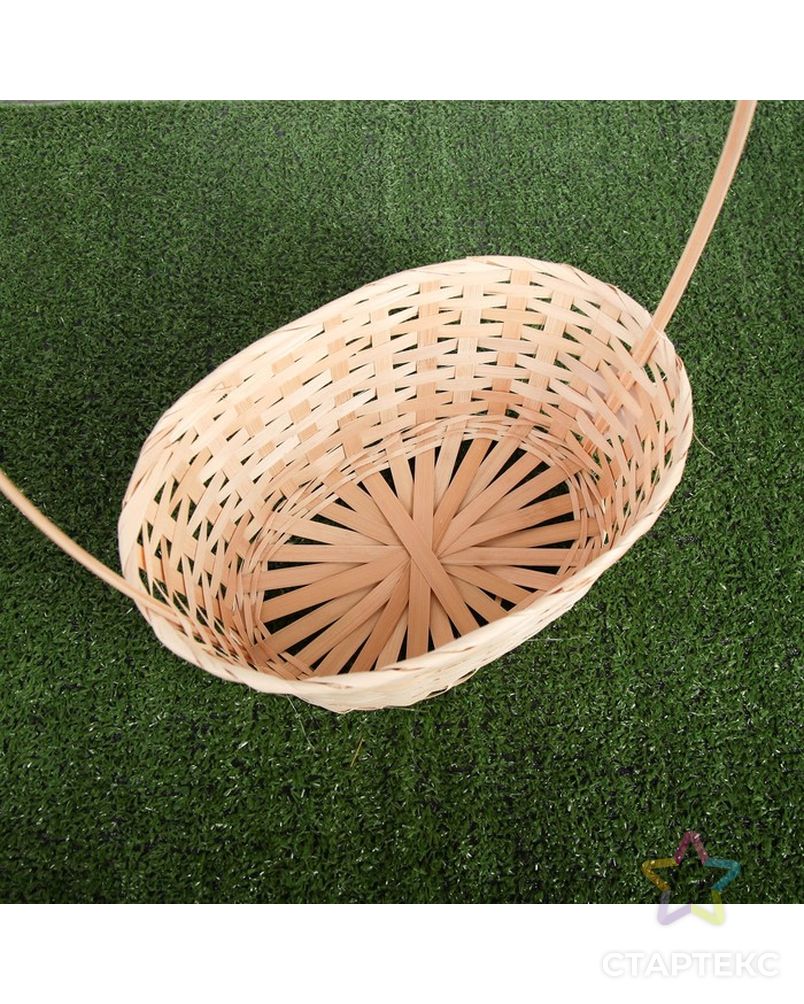 Корзина плетёная, бамбук, натуральный цвет арт. СМЛ-104555-1-СМЛ0001211440 3