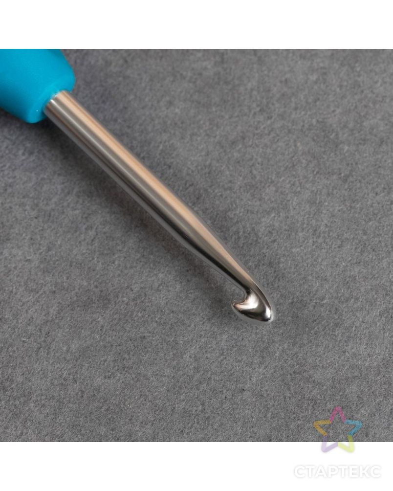 Крючок для вязания, с силиконовой ручкой, d = 2,5 мм, 14 см арт. СМЛ-19709-5-СМЛ1214712