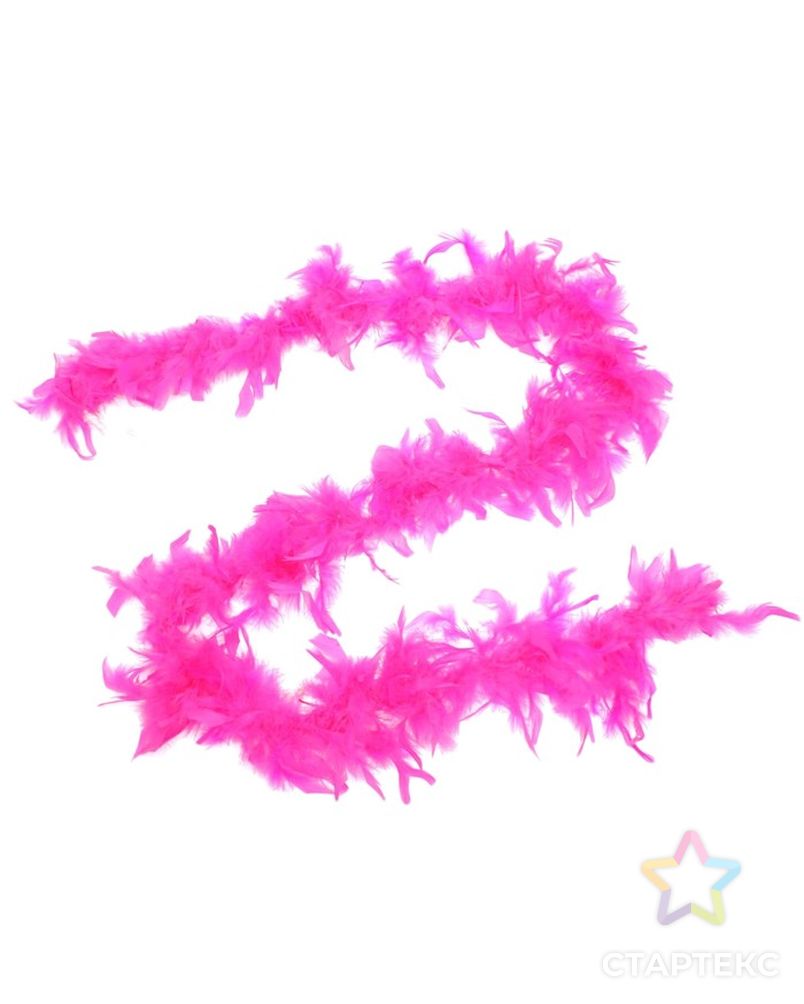 Карнавальный шарф-перо, 180 см, цвет розовый арт. СМЛ-105006-1-СМЛ0001216254 1