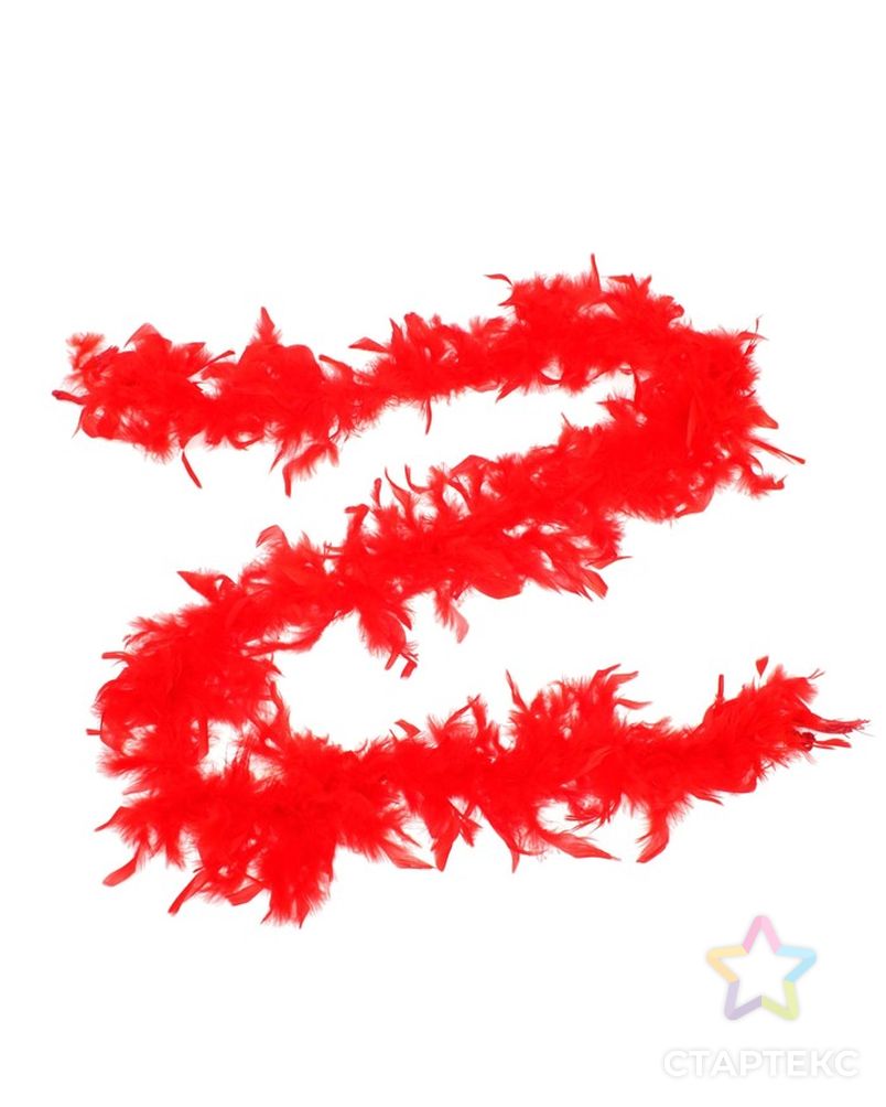 Карнавальный шарф-перо, 180 см, цвет красный арт. СМЛ-105007-1-СМЛ0001216255