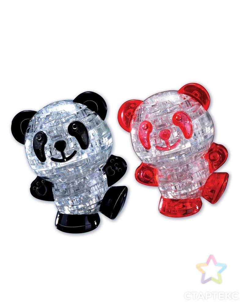 Пазл 3D кристаллический «Панда», 53 детали, цвета МИКС арт. СМЛ-108183-1-СМЛ0000121853 2