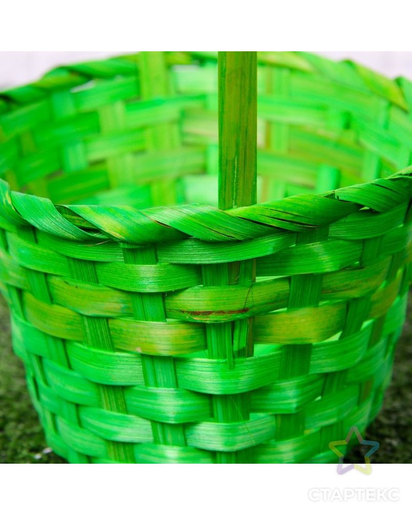 Набор корзин плетёных, бамбук, 3 шт., зеленые, большие арт. СМЛ-104736-1-СМЛ0001224610 3