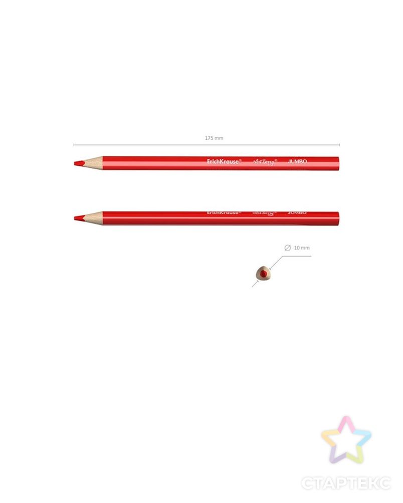 Карандаши утолщённые трёхгранные, 6 цветов, Maxi Artberry, джамбо, грифель 5 мм, европодвес арт. СМЛ-189077-1-СМЛ0001241279