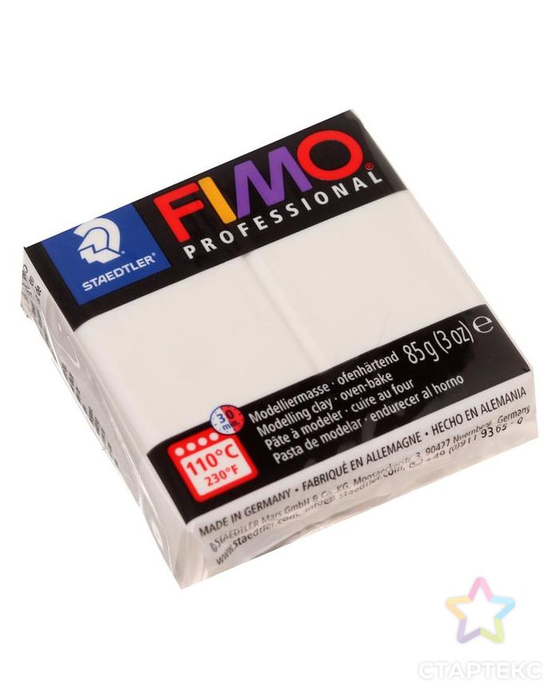 Пластика - полимерная глина FIMO professional, 85 г, белый арт. СМЛ-221039-1-СМЛ0001252091 1
