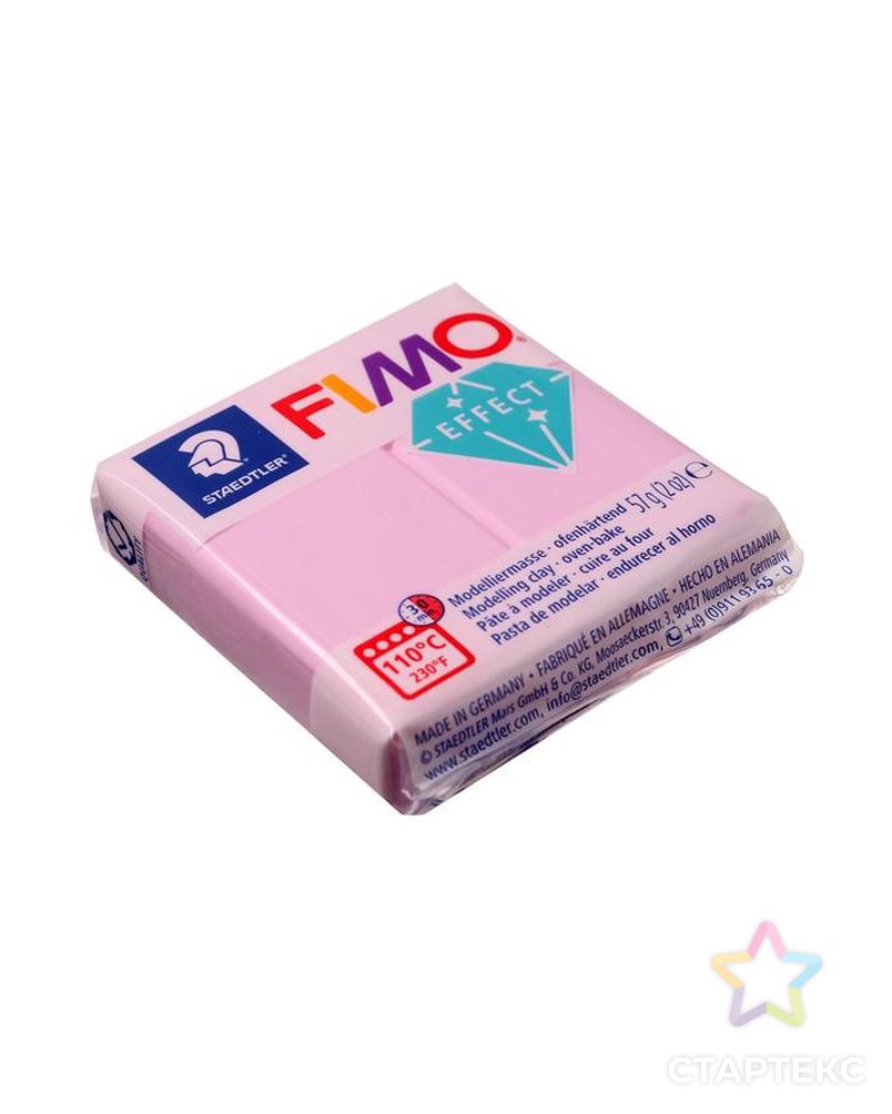 Пластика - полимерная глина FIMO effect, 57 г, пастельно-розовый арт. СМЛ-229791-1-СМЛ0001252161 1