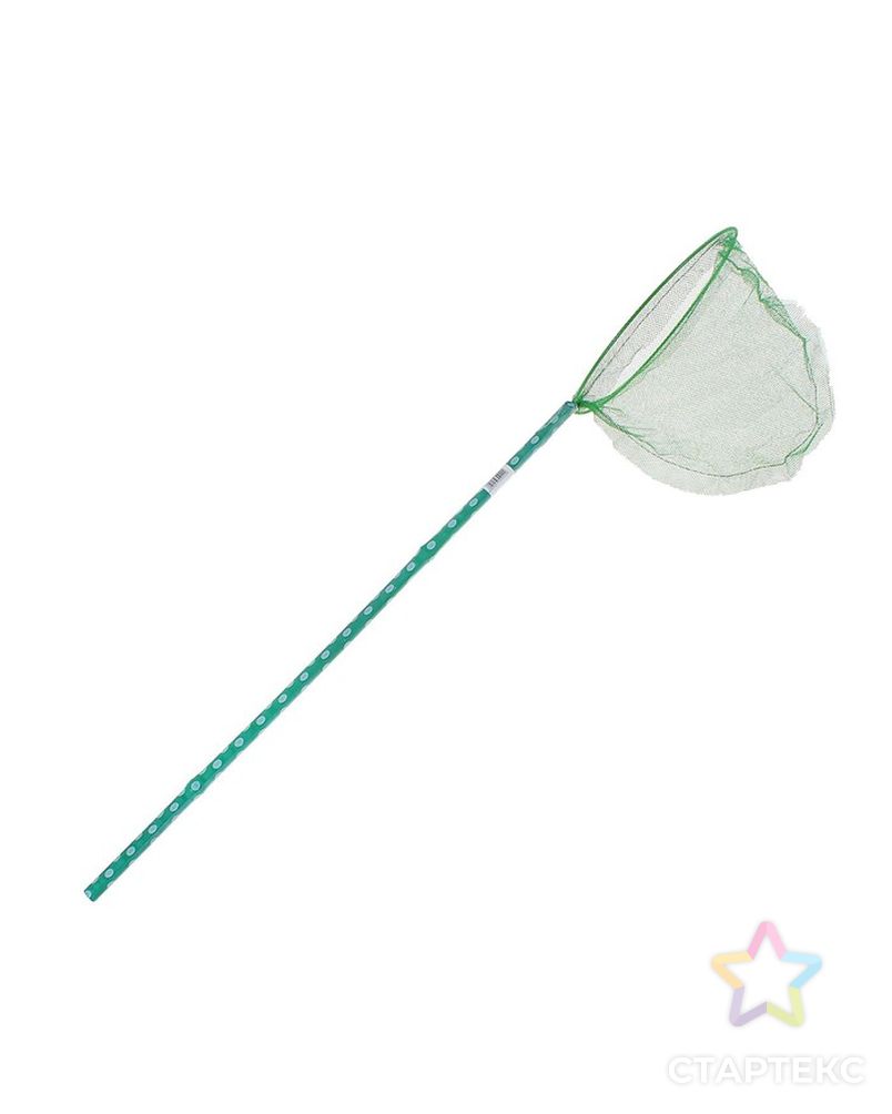 Сачок детский, бамбуковая ручка в горох 60 см, d=20 см, цвета МИКС арт. СМЛ-148889-1-СМЛ0000125755 5