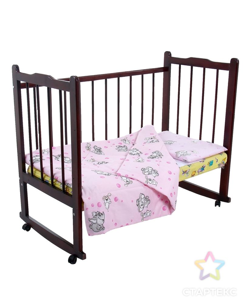 Комплект в кроватку для девочки (одеяло 110*140 см, подушка 40*60 см), цвет МИКС арт. СМЛ-890-1-СМЛ1265508