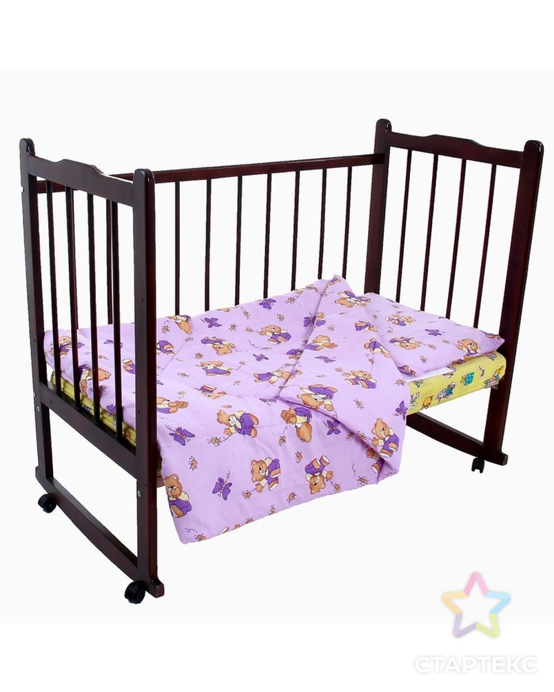 Комплект в кроватку для девочки (одеяло 110*140 см, подушка 40*60 см), цвет МИКС арт. СМЛ-890-1-СМЛ1265508