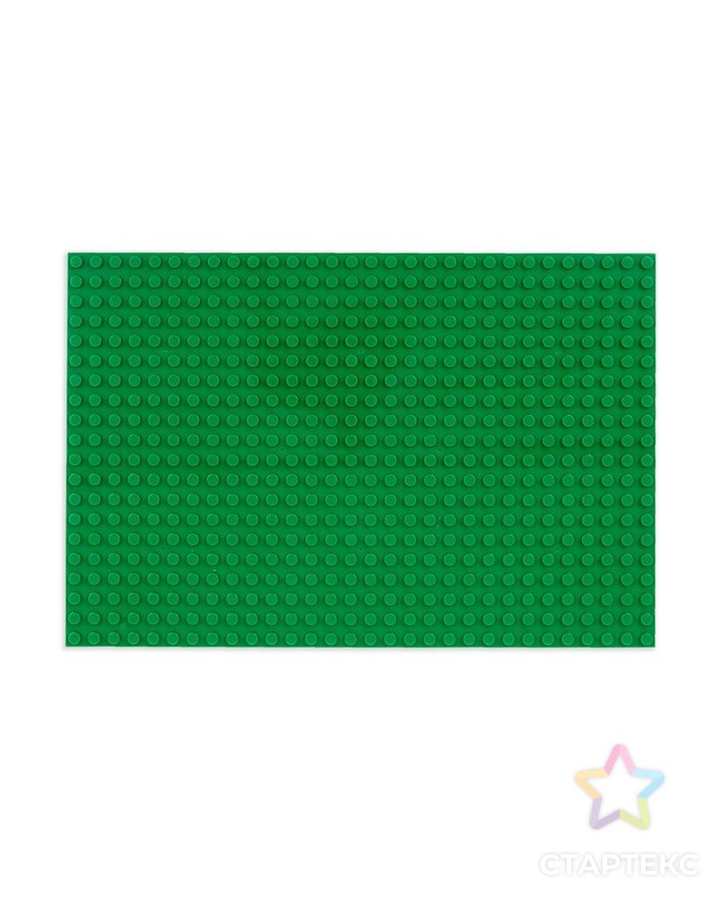 Пластина-основание для конструктора, 25,5 х 12,5 см, цвет зелёный арт. СМЛ-99135-2-СМЛ0001268232 1