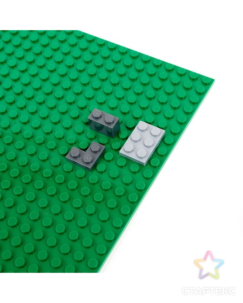Пластина-основание для конструктора, 25,5 х 12,5 см, цвет зелёный арт. СМЛ-99135-2-СМЛ0001268232 3