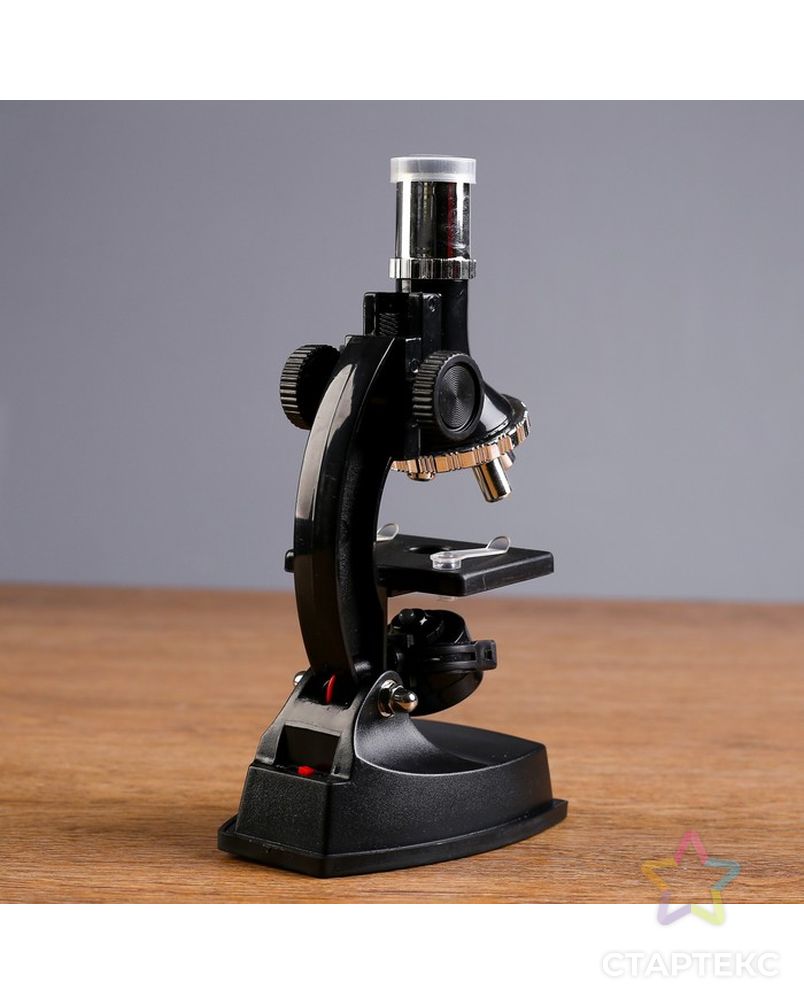 Микроскоп, кратность увеличения 900х, 600х, 300х, 100х, с подсветкой, набор для исследований  126854 арт. СМЛ-42374-1-СМЛ0001268544 5