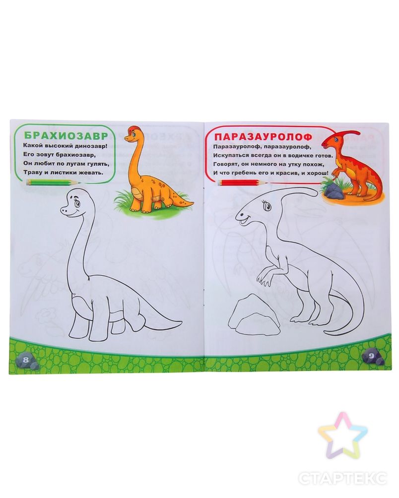 Раскраска «Мир динозавров», 12 стр. арт. СМЛ-42168-1-СМЛ0001293281 3
