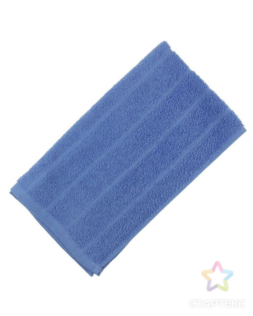 Полотенце махровое, цвет синий, размер 47х90 см, хлопок 280 г/м2 арт. СМЛ-19707-1-СМЛ1295801 1