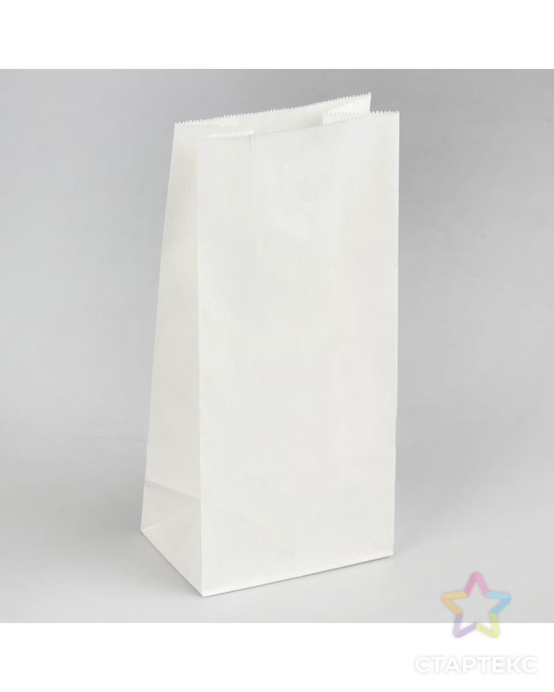 Пакет бумажный фасовочный, прямоугольное дно, белый, 12 х 8 х 25 см арт. СМЛ-42269-1-СМЛ0001307013 1