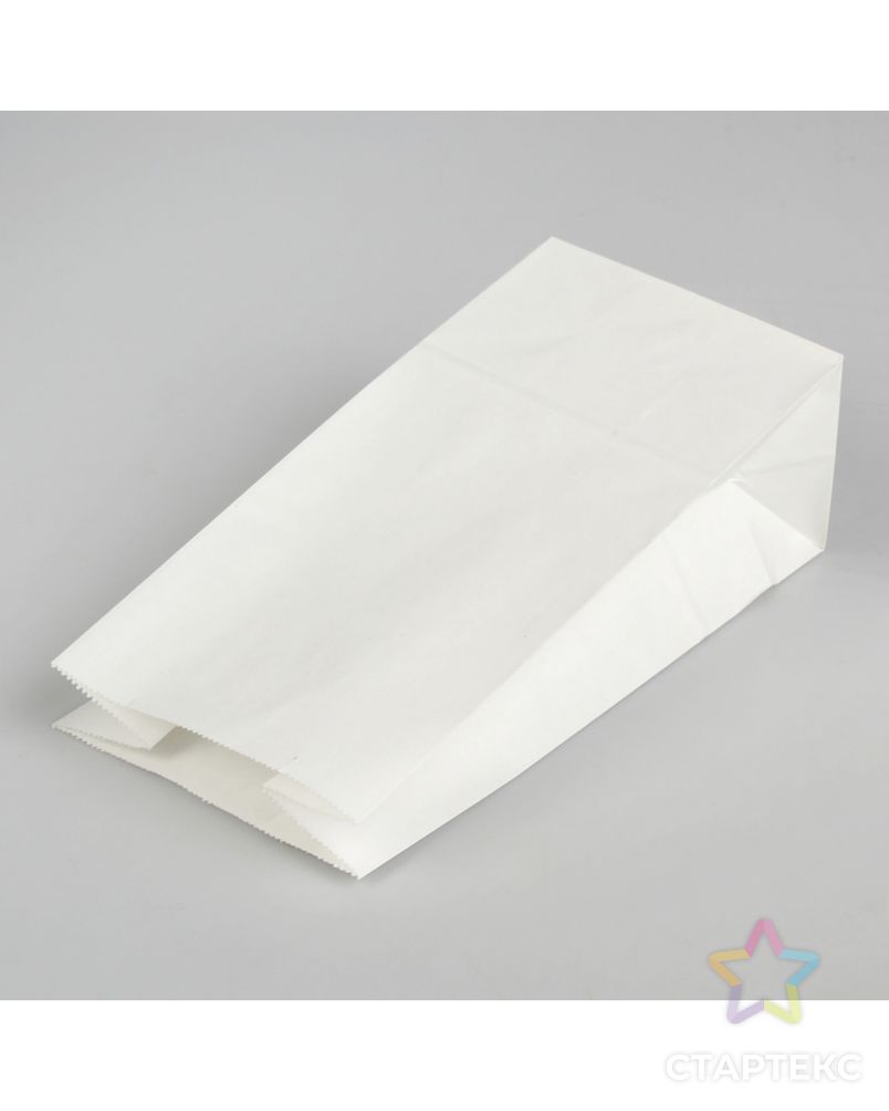 Пакет бумажный фасовочный, прямоугольное дно, белый, 12 х 8 х 25 см арт. СМЛ-42269-1-СМЛ0001307013 2