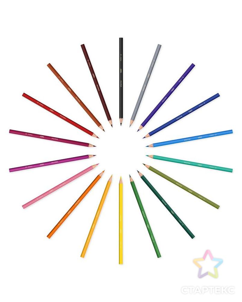 Цветные карандаши 18 цветов, детские, шестигранные, ударопрочные, BIC Kids Evolution арт. СМЛ-187880-1-СМЛ0001314700 3