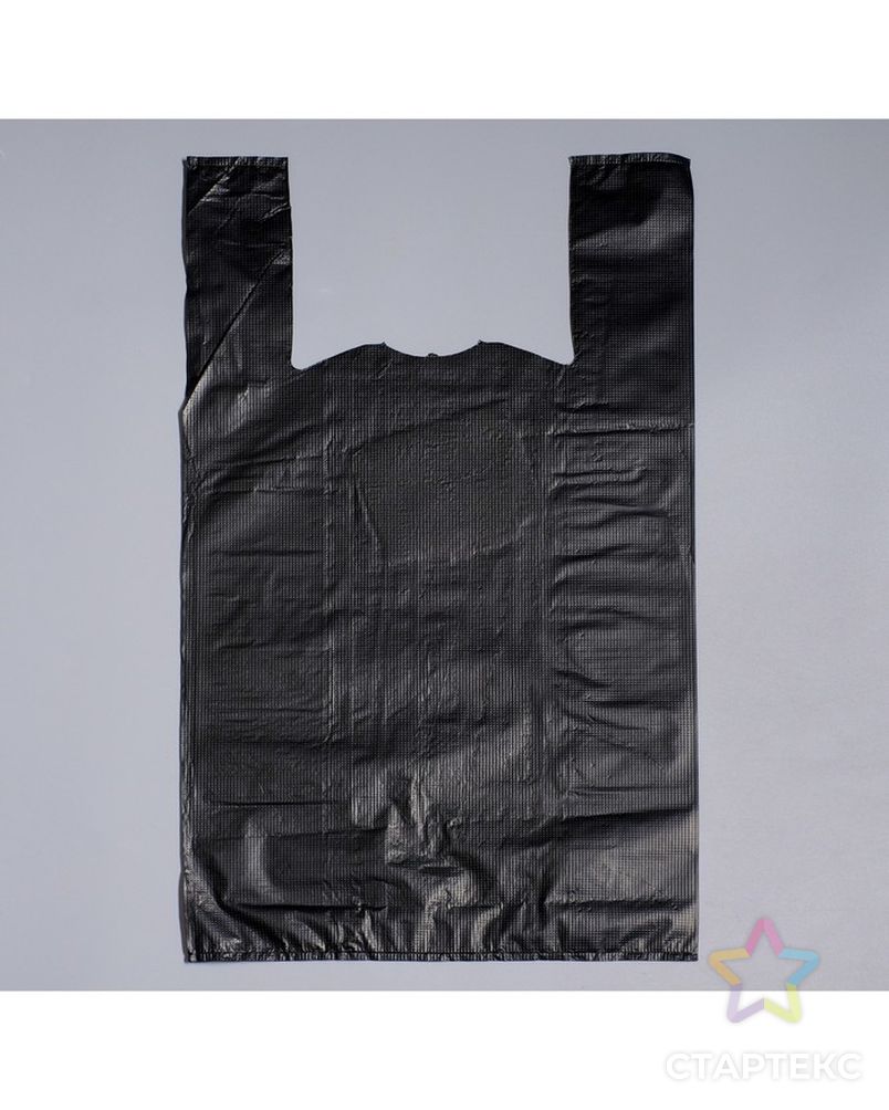 Пакет "Best чёрная", полиэтиленовый, майка, 31 х 55 см, 30 мкм арт. СМЛ-42501-1-СМЛ0001349202 2