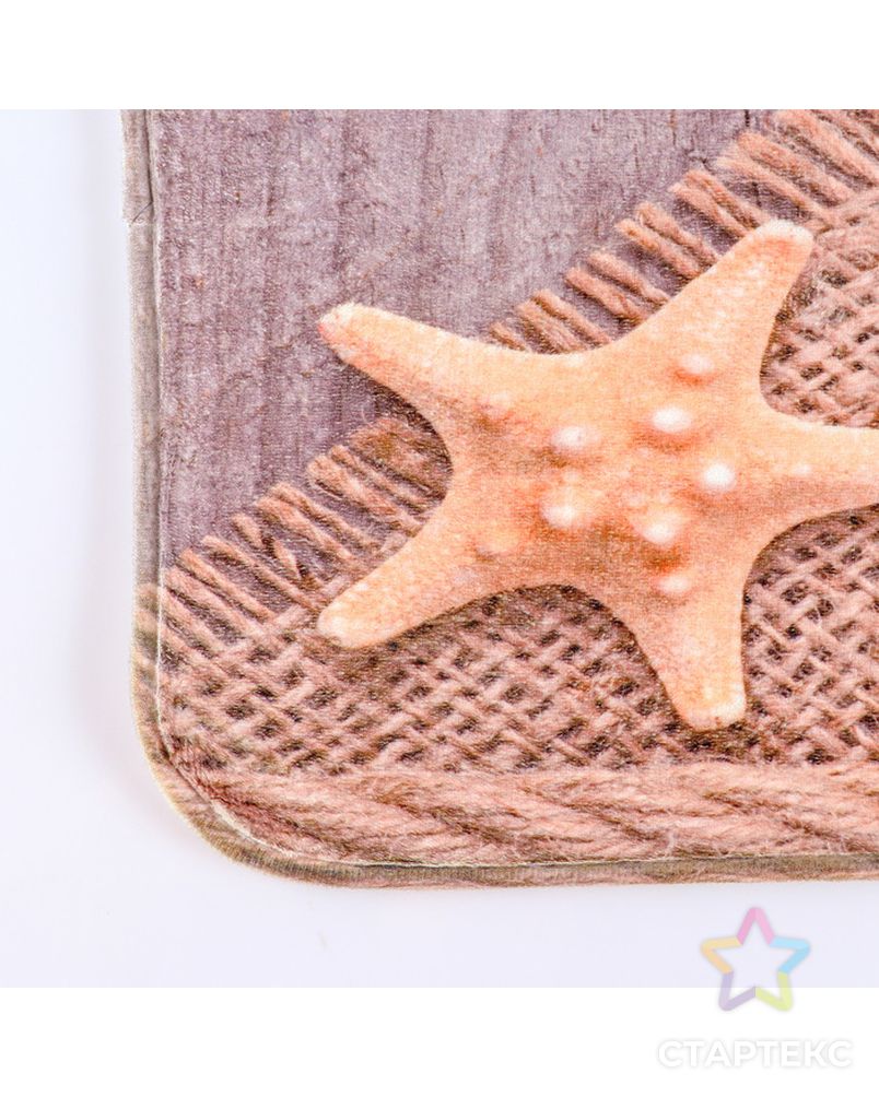 Коврик «Морские звёзды», 45×75 см арт. СМЛ-30138-1-СМЛ1352689