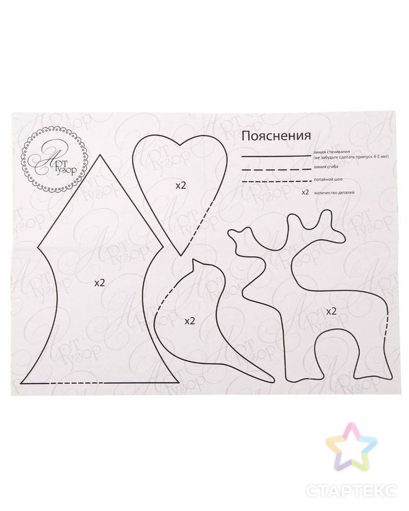Заказать Новогодние украшения на елку «Домашний шарм», набор для шитья, 10,5х16х2,5 см арт. СМЛ-1041-1-СМЛ1353339 в Новосибирске